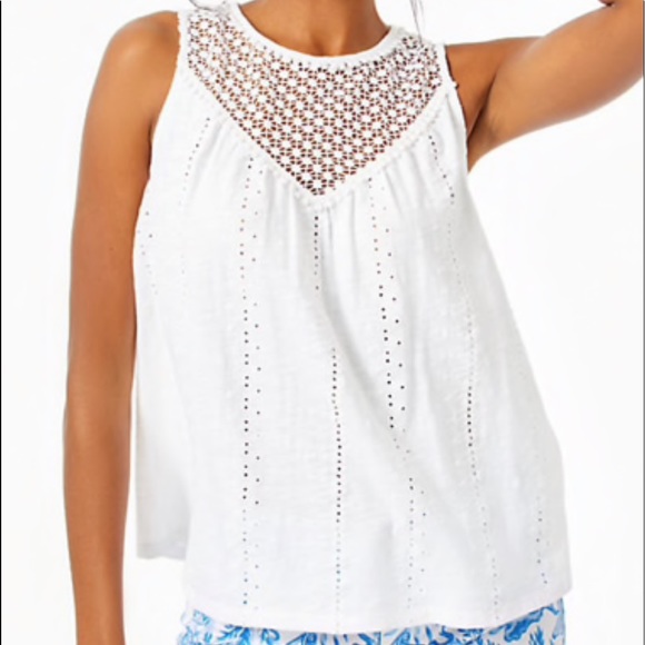 Lilly Pulitzer Aberdeen top white - Picture 1 of 1